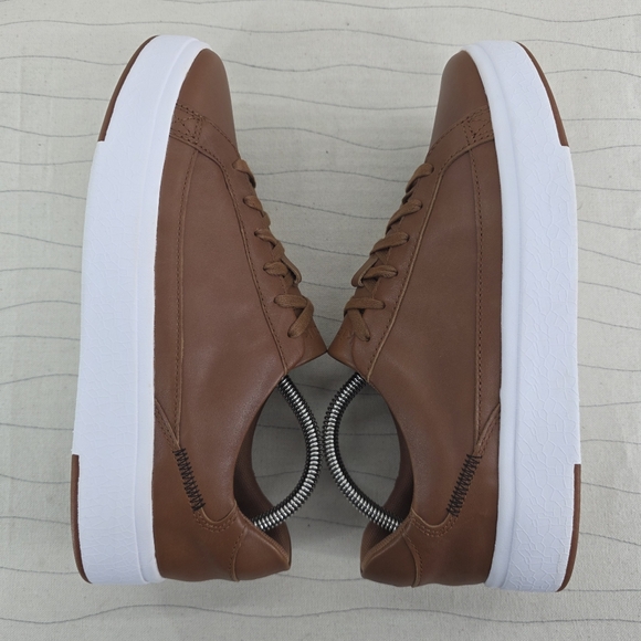 Kizik Unisex Vegas Brown Leather Casual Walking Sneakers Shoes Size 7.5 M/ 9 W - Picture 9 of 11